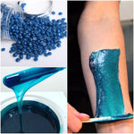Blue Silk Hair Removal Wax - Barber Clips
